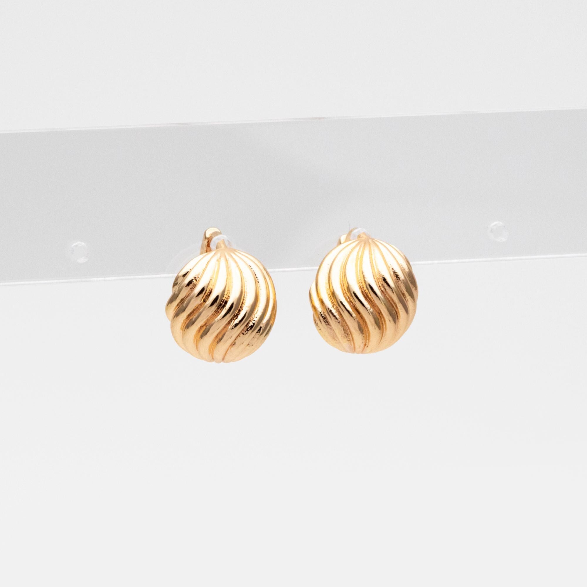 10pcs Gold/ Silver Tone Oval Earrings, 18K Real Gold/ Rhodium plated Brass, Dainty Hoop Earrings (GB-4575)